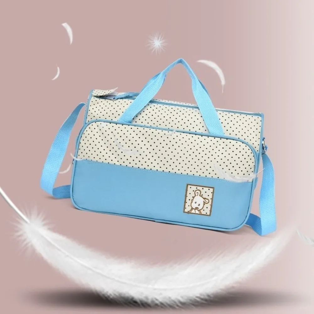 5 قطعة/المجموعة حقيبة الطفل سعة كبيرة للأم تغيير الوسادة متعددة الوظائف الوليد اكسسوارات حقيبة الأزياء الحقيبة زجاجة مستقلة #2