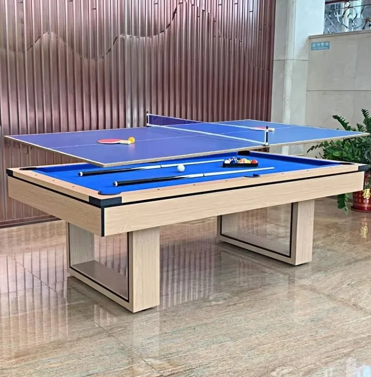 New Style Popular Selling Factory Wholesale 8FT 3-in-1 Customizable Wood+PVC Rails Rubber Pockets Pool Table