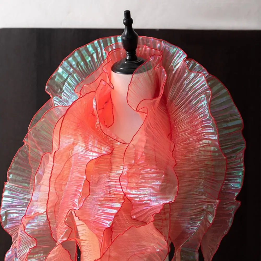 1 YARD จีบริบบิ้นลูกไม้ Mermaid สีหัตถกรรมเสื้อผ้า Supply Ruffle เย็บผ้าเครื่องแต่งกายอุปกรณ์เย็บปักถักร้อย