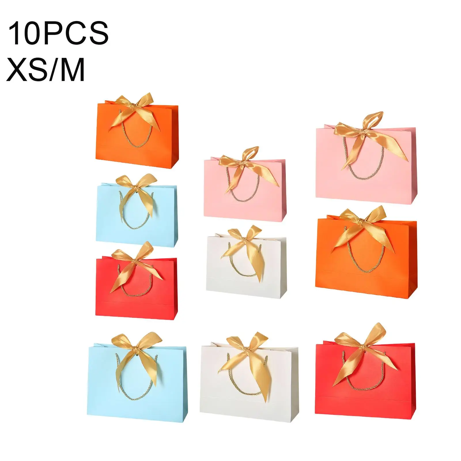 10Pcs Party Favor Gift Bag with Bow Tie Wrapping Bags Goodie Bags Birthday Bridesmaid Proposal Anniversary Bridal Shower
