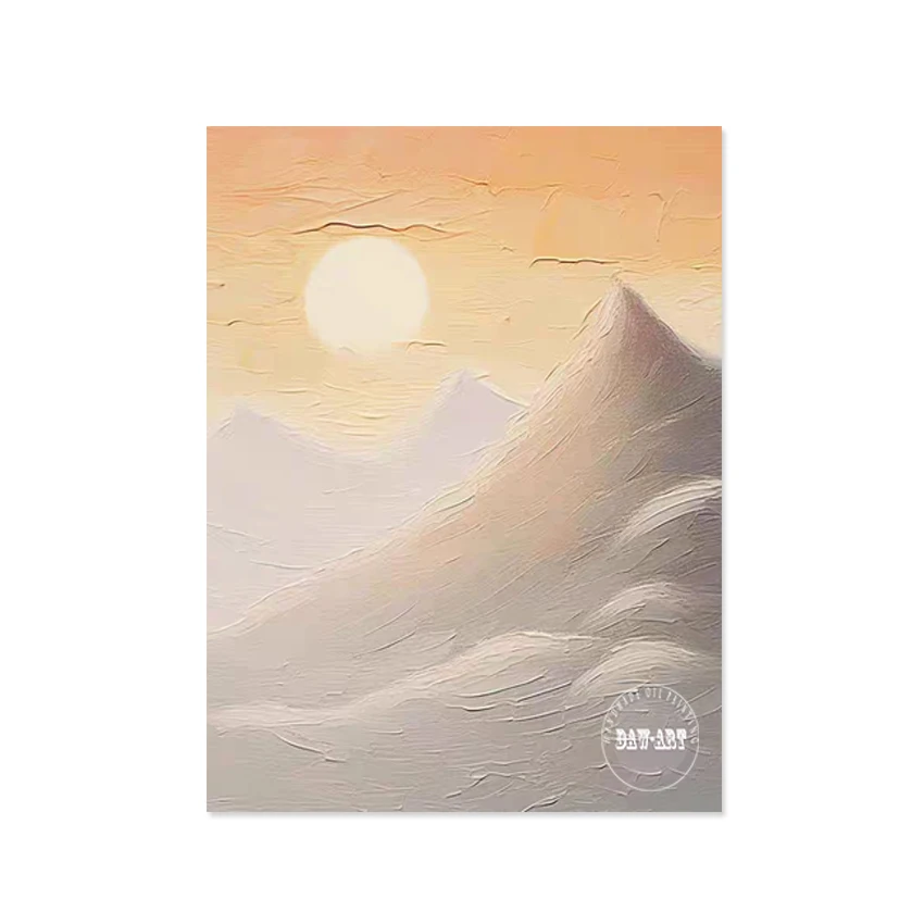 أحدث وصول، جدار فني جميل للمناظر الجبلية، لوحات تجريدية من القماش، بدون إطار، صورة بتصميم عصري مصنوع يدويًا