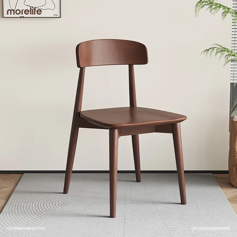 Design Solid Wooden Dining Chair Household Hotel Stools Nordic Style Minimalist Modern Simple Armchair Home Furniture FS-001+