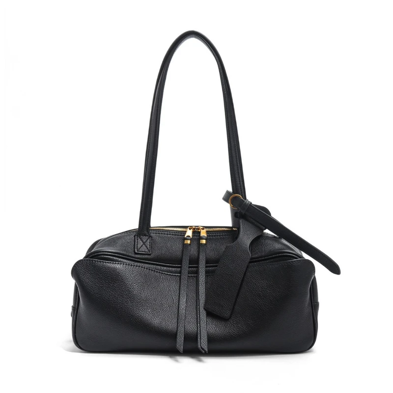 

Jonlily Women Genuine Leather Shoulder Bag High Capacity Female Commuter Bag Handbag Totes Casual Daybag Purse -KG1933