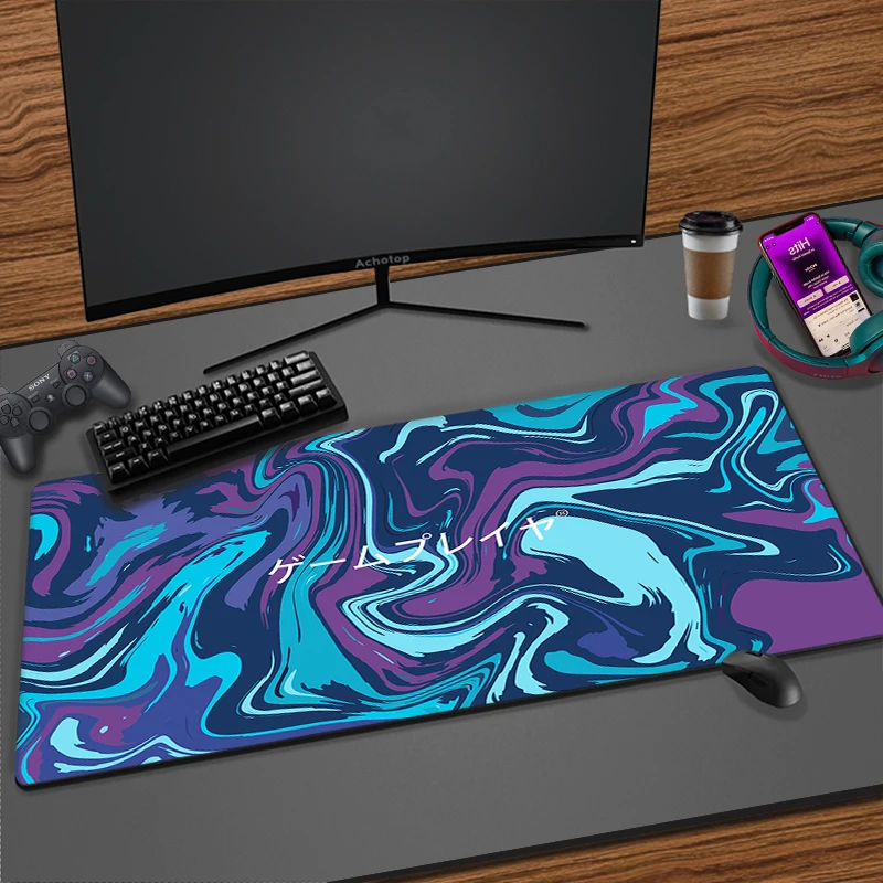 

Blue Purple Art Mouse Pad Pc Gamer Gaming Mousepad XXL Mouse Mat Keyboard Desk Mat Table Carpet Mausepad Computer Laptop DIY Pad