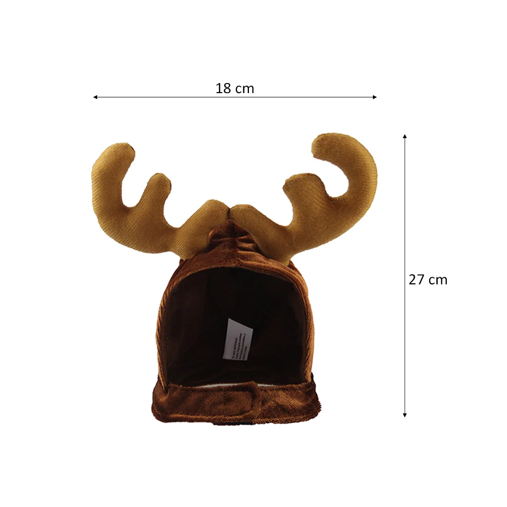 คริสต์มาสสัตว์เลี้ยงขนาดเล็กหมวกกาแฟ Antlers Headwear สัตว์เลี้ยงเครื่องแต่งกายอุปกรณ์เสริมสําหรับแมวสุนัข (ฟรีขนาด) สัตว์เลี้ยงหมวกคริสต์มาส