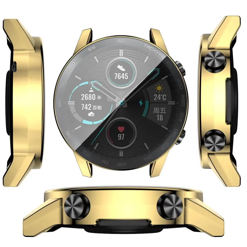 Slim Soft Protective Shell TPU Watch Case Screen Protector 360 Full Cover Plating For Honor Magic Watch 2 46mm