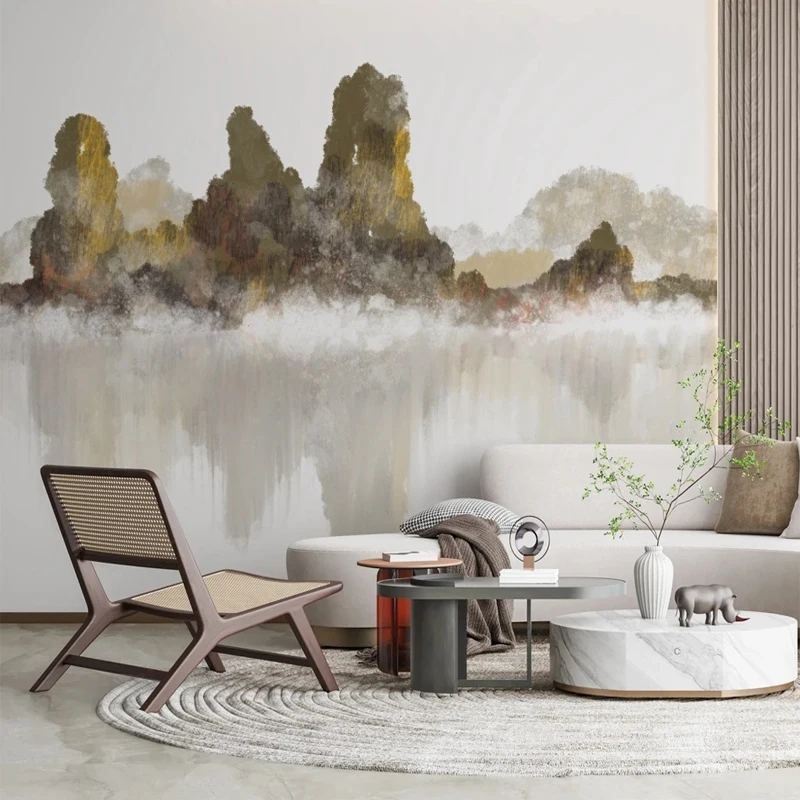 Custom 3D Photo Retro Ink Painting Landscape Wallpaper for Bedroom Living Room TV Background Waterproof Mural Creative Wall Art