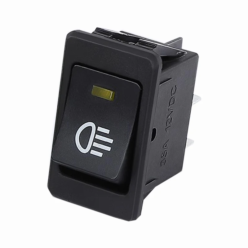 KCD4 Rocker Switch ON-OFF 2 Position 4 Pins LED push button 12v 35A automobile refitting fog lamp switch with light With Lightin - Detail 1