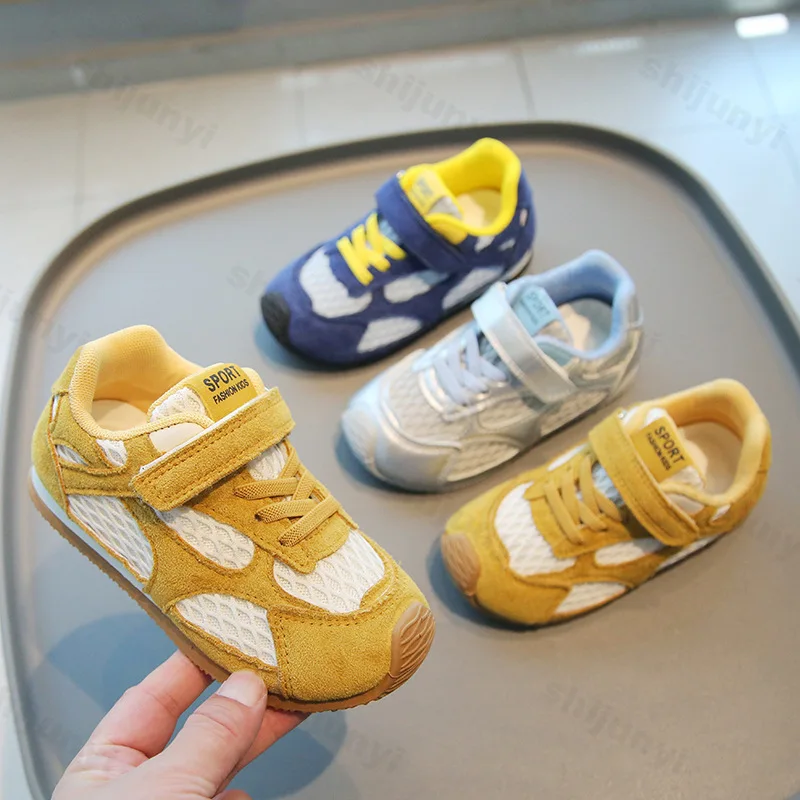 

Детская модная повседневная спортивная обувь с низким берцем в стиле ретро, осень 202, сетчатые дышащие удобные универсальные кроссовки на мягкой подошве для мальчиков