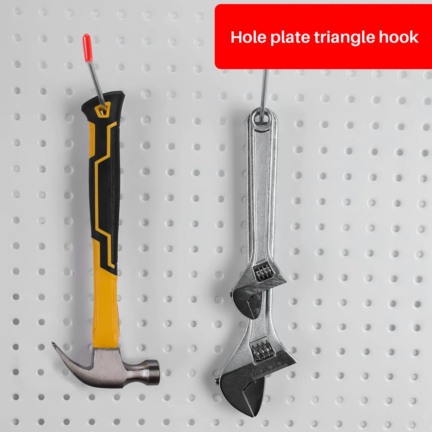 A62K 25 قطعة 100 مللي متر Pegboard السنانير شريحة جدار عرض البيع بالتجزئة متجر الوتد شنق يناسب شماعات المنزل معدن الكروم 1-1.5 كجم تحميل #4