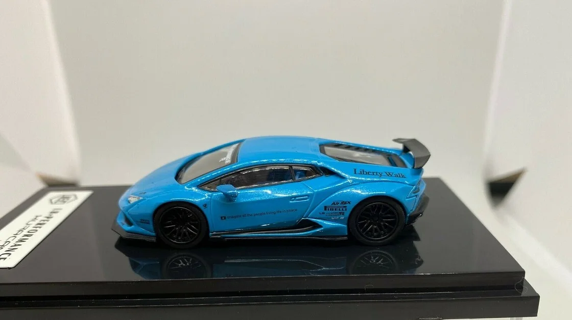 JKM MODEL 1/64  LB Huracan LP610-4 blue Collect die-casting alloy car model ornaments