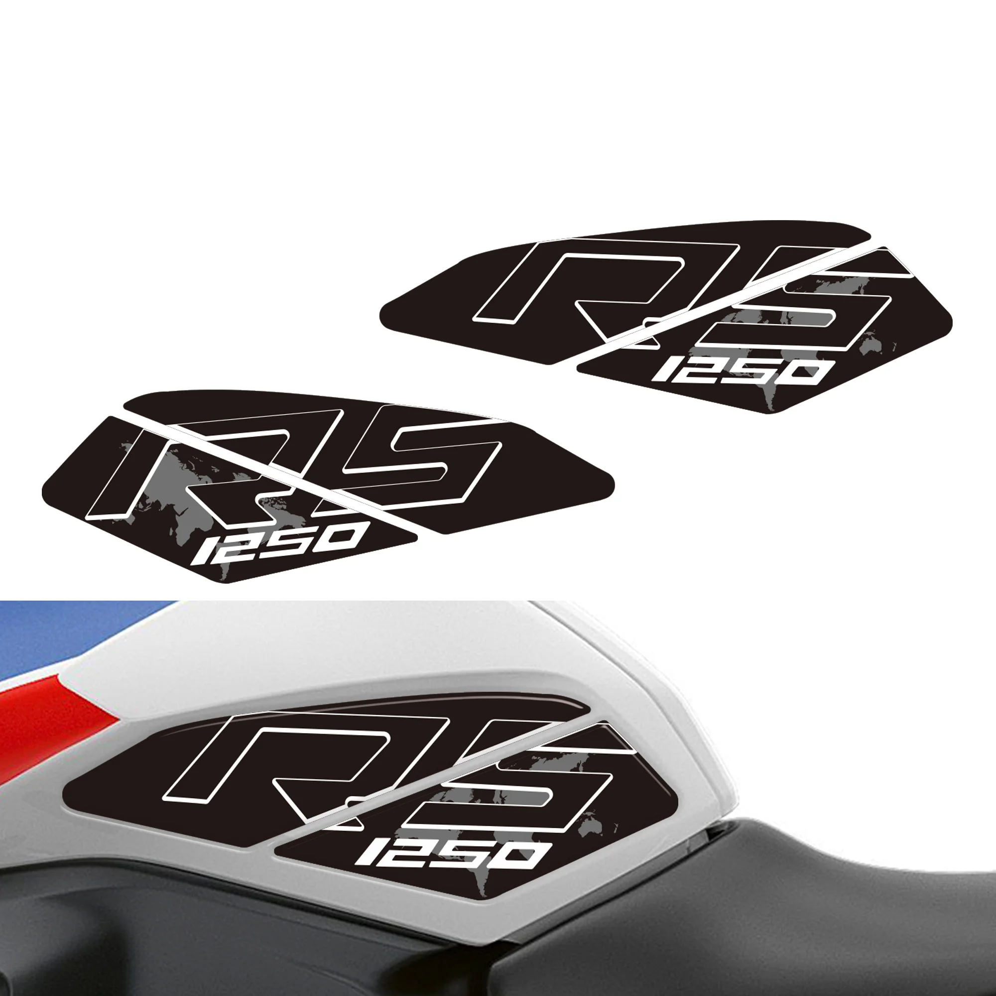 Motorcycle 3D Gel Resin Sticker Tank Pad Protector Compatible with R1250RS