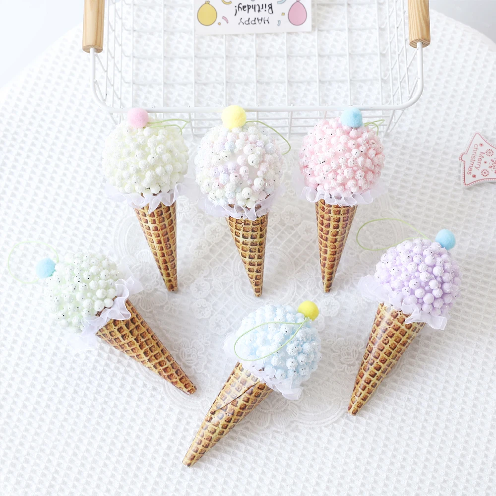 

1 Set Christmas Macaron Colorful Ice Cream Christmas Party Decoration Xmas Tree Hanging Pendants Navidad New Year 2025 Kids Gift