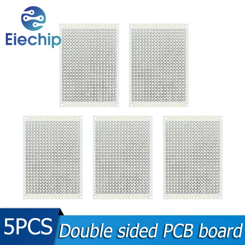 5PCS/LOT prototype pcb kit5*7cm DIY Printed Circuit Boardwhite Double Side Prototype Board 5x7cm