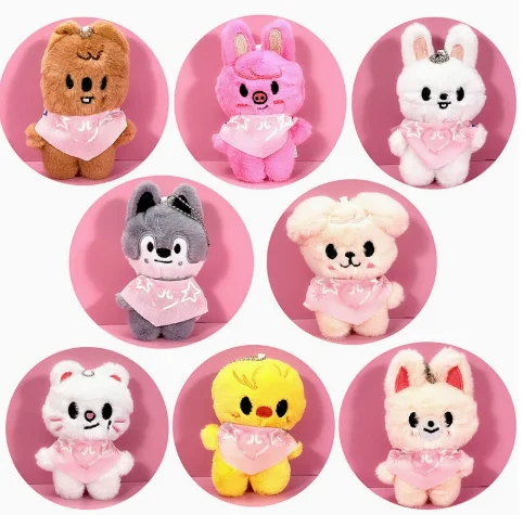 Cute Bib‑Style Animal Plush Doll Series Soft Stuffed Cartoon Figure Toy Kawaii Plushies Home Decor Collectible Kids Gift