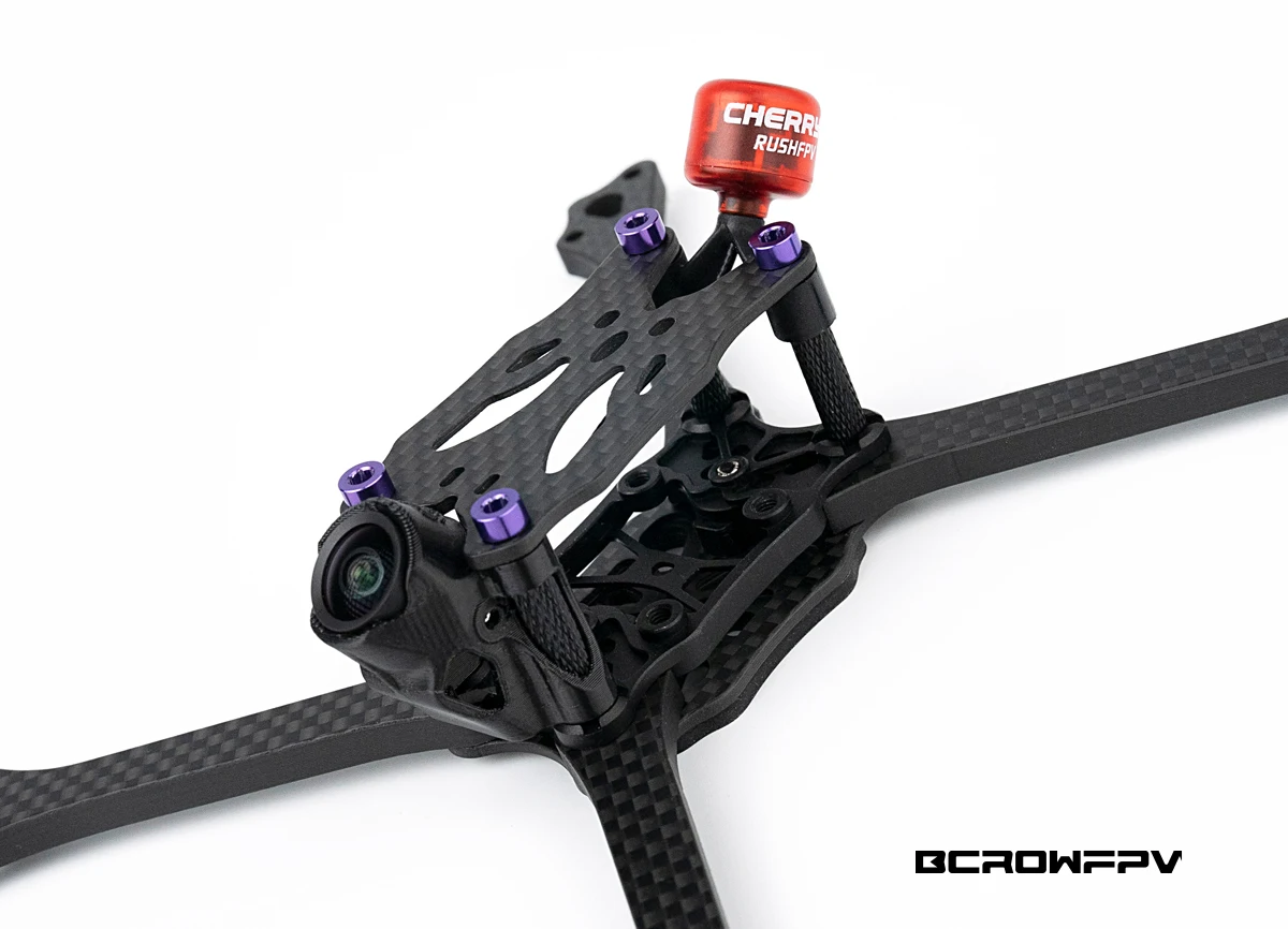 BCROWFPV PRO-V7 طقم إطارات طائرة السباق بدون طيار 2026 نموذج جديد، إطار كوادكوبتر من ألياف الكربون FPV لطائرة بدون طيار 5 بوصة ذاتية الصنع