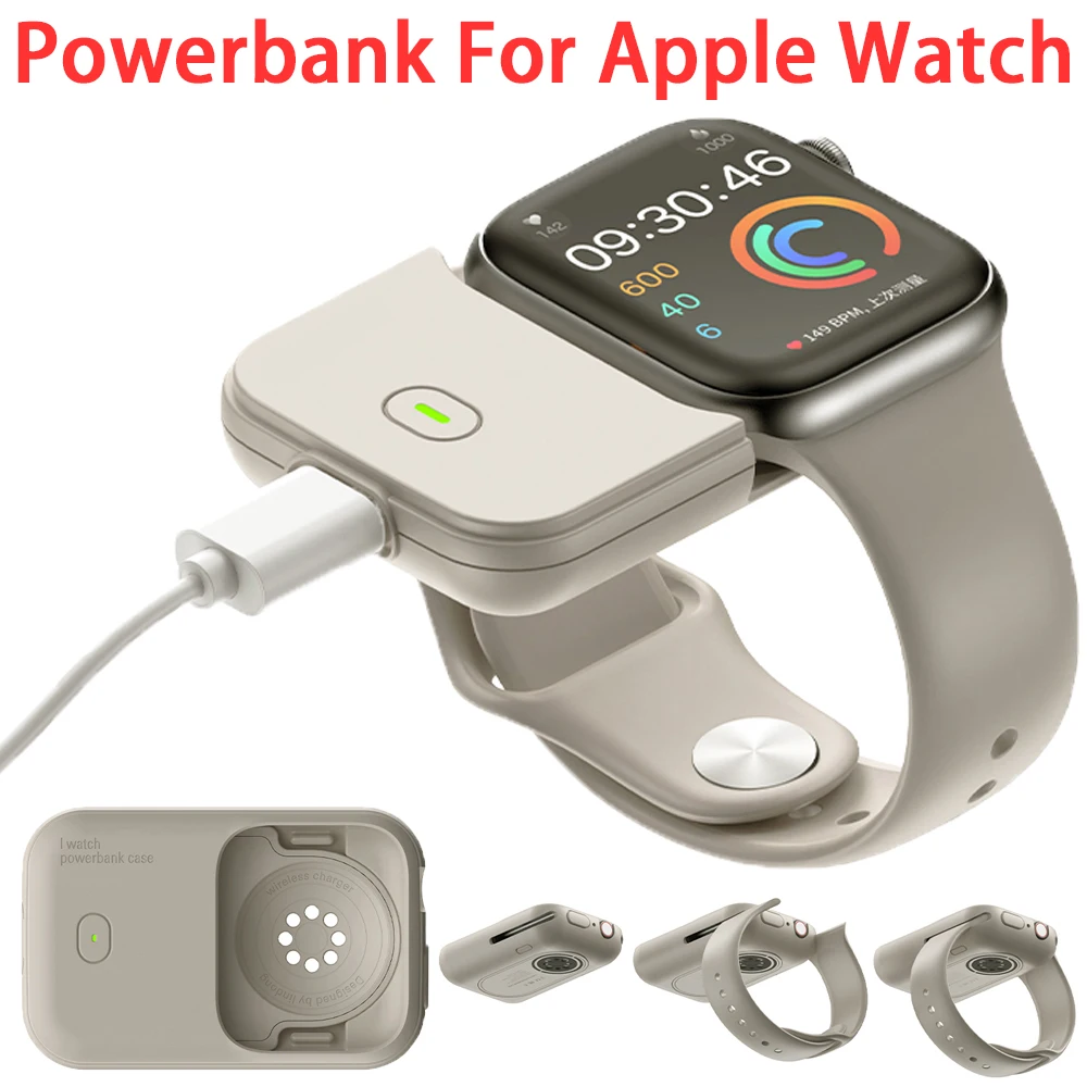 Etui iWatch Power Bank do ładowarki Apple Watch 1200 mAh Bezprzewodowy Powerbank do Apple Watch 46 45 49 mm Przenośne ładowanie magnetyczne