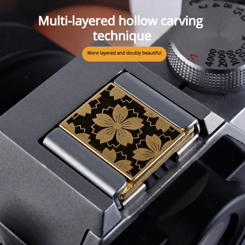 

Pure copper camera hot shoe cover suitable for Fuji XT50 xm5 xe4xt4 x100vi micro single shutter button accessories