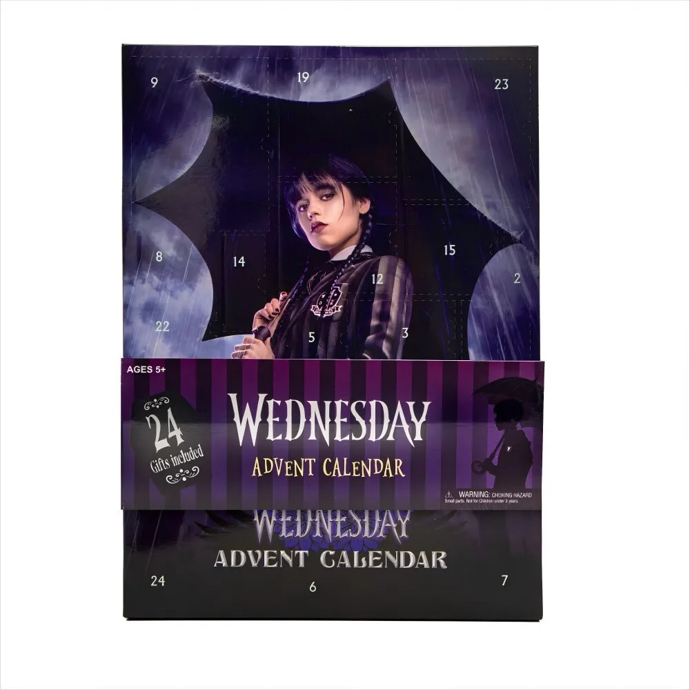 Horror Wednesday Addams Gift Box 24-Day Holiday Christmas Countdown Advent Calendar Wednesday Addams Christmas Random Box Gifts