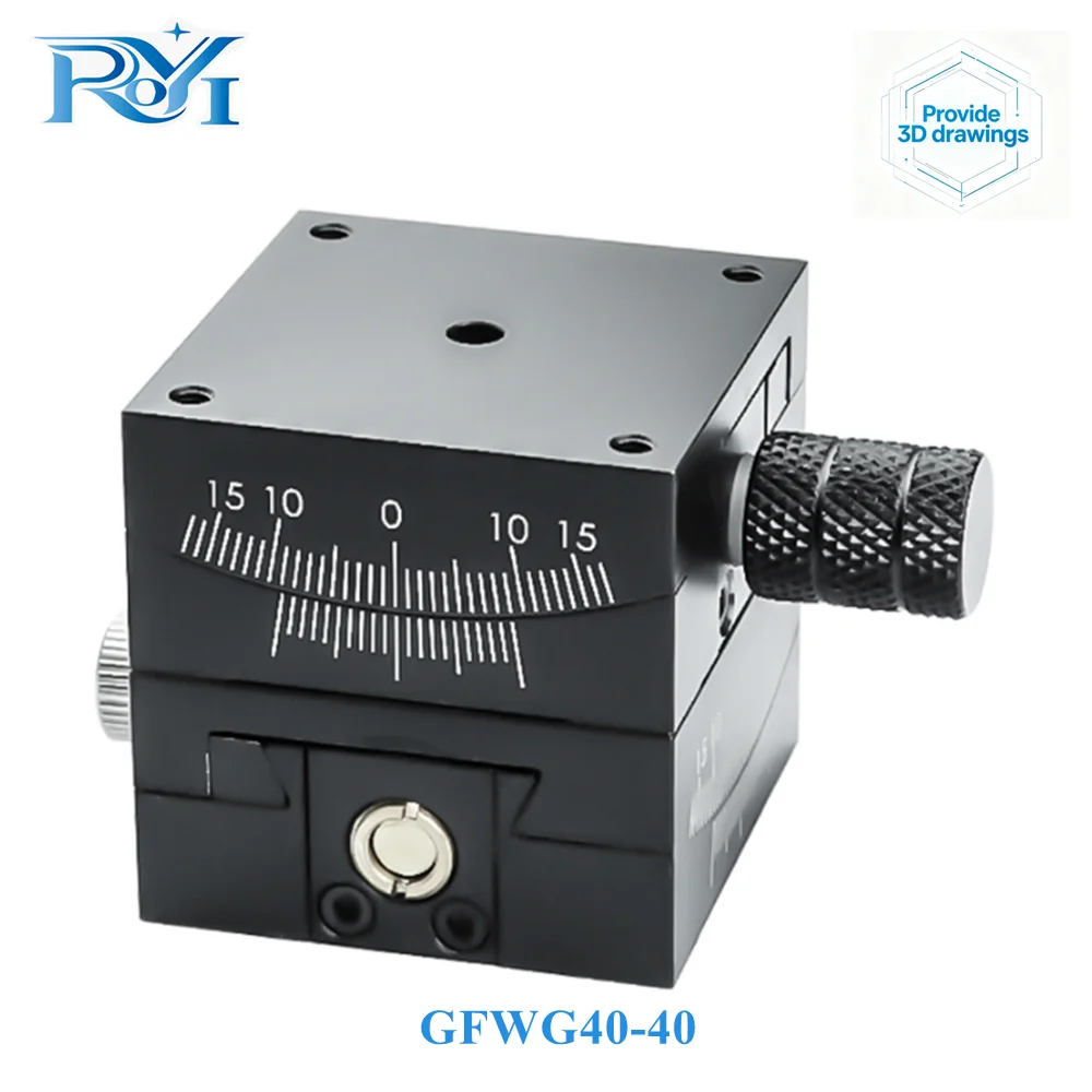 XY Axis 40/60mm GFWG40 GFWG60 Manual Goniometer Angle Sliding Table Radian Swing Displacement Measurement Linear Stage