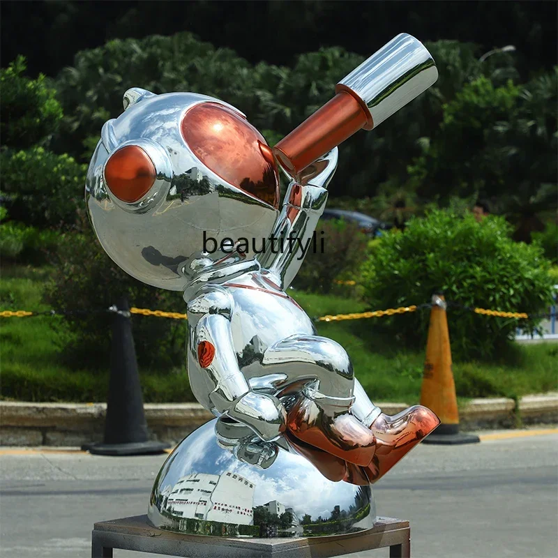 

yj21 Commercial Center Theme Large Cartoon Floor Ornament Abstract Figure Art Sculpture
