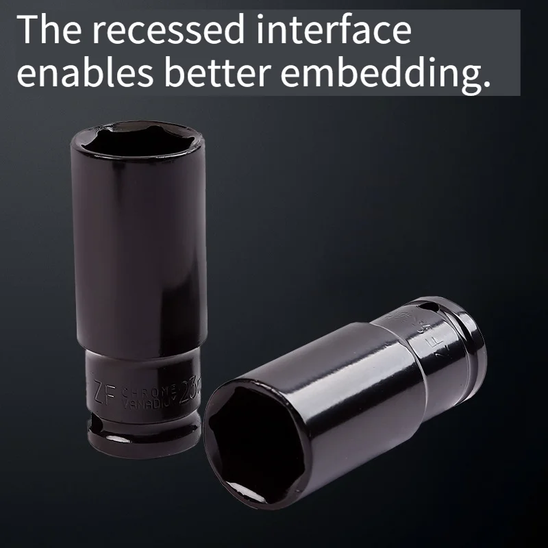 

Extended Socket Set - Long Auto Repair Socket Wrench, Hexagon Electric Wrench Socket Head