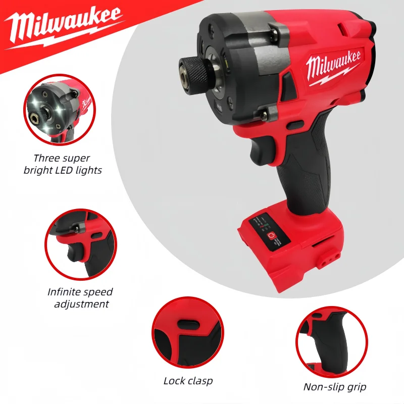 

600N.m Milwaukee 18V Battery NEW Electric Cordless Wrench Brushless Screwdriver Impact Drill Power Tools Car Truck Repair