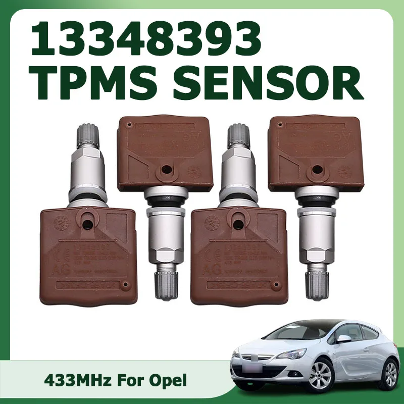 1/4 Stück 433MHz TPMS-Sensor 13348393 für Opel Astra J Ampera Cascada Insignia A Zafira MK II Tourer C Reifendrucküberwachungssystem