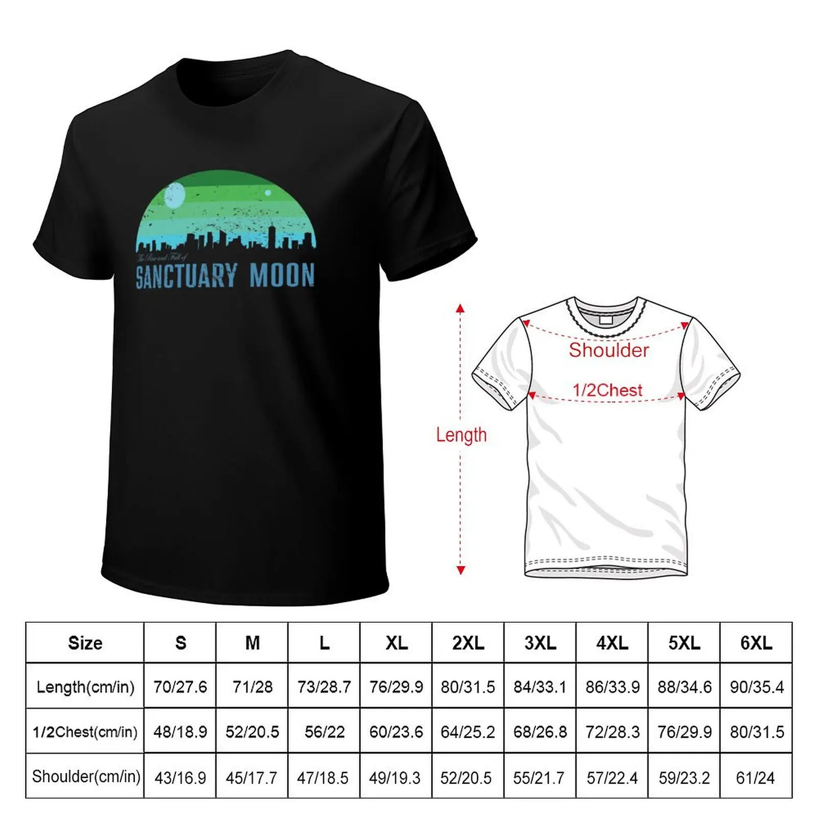 The Rise and Fall of Sanctuary Moon T-Shirt Breathable Sportswear T-Shirt for Men