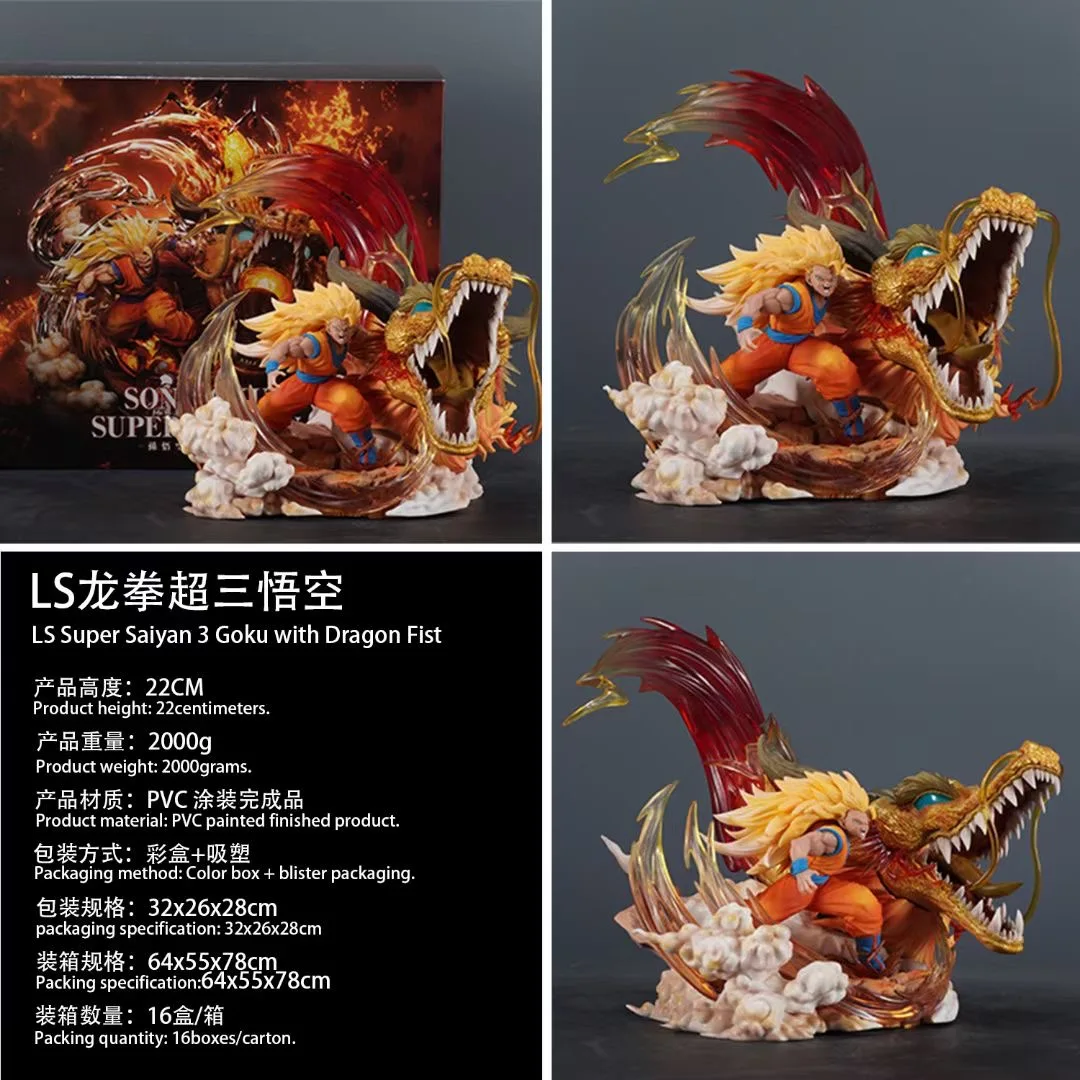 22cm Dragon Ball Figures Son Goku Shenron Action Figurine Super Saiyan Pvc Anime Statue Toy Desktop Decoration Children Gift