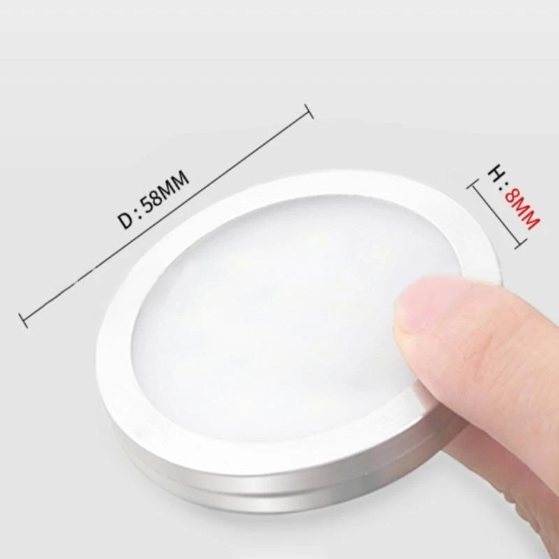 F68C USB Power 5v3W LED DECK LAMP RUND BASE LED UNTER KANNETEN PUCK LICHT