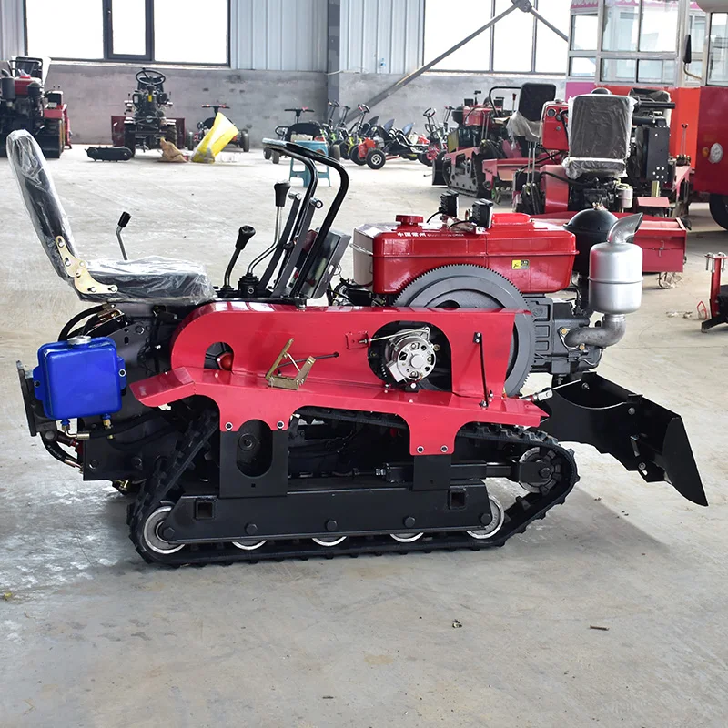 Máquina de cultivo rotativa para granja, cultivador de cultivador de jardín, tractor sobre orugas, precio barato