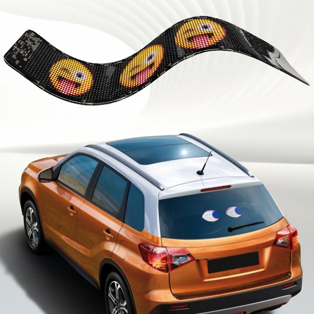 Devil Eyes LED Panel Light DIY Programmable LED Demon Eyes Flexible Display Screen Remote Control for Car Truck Accessories