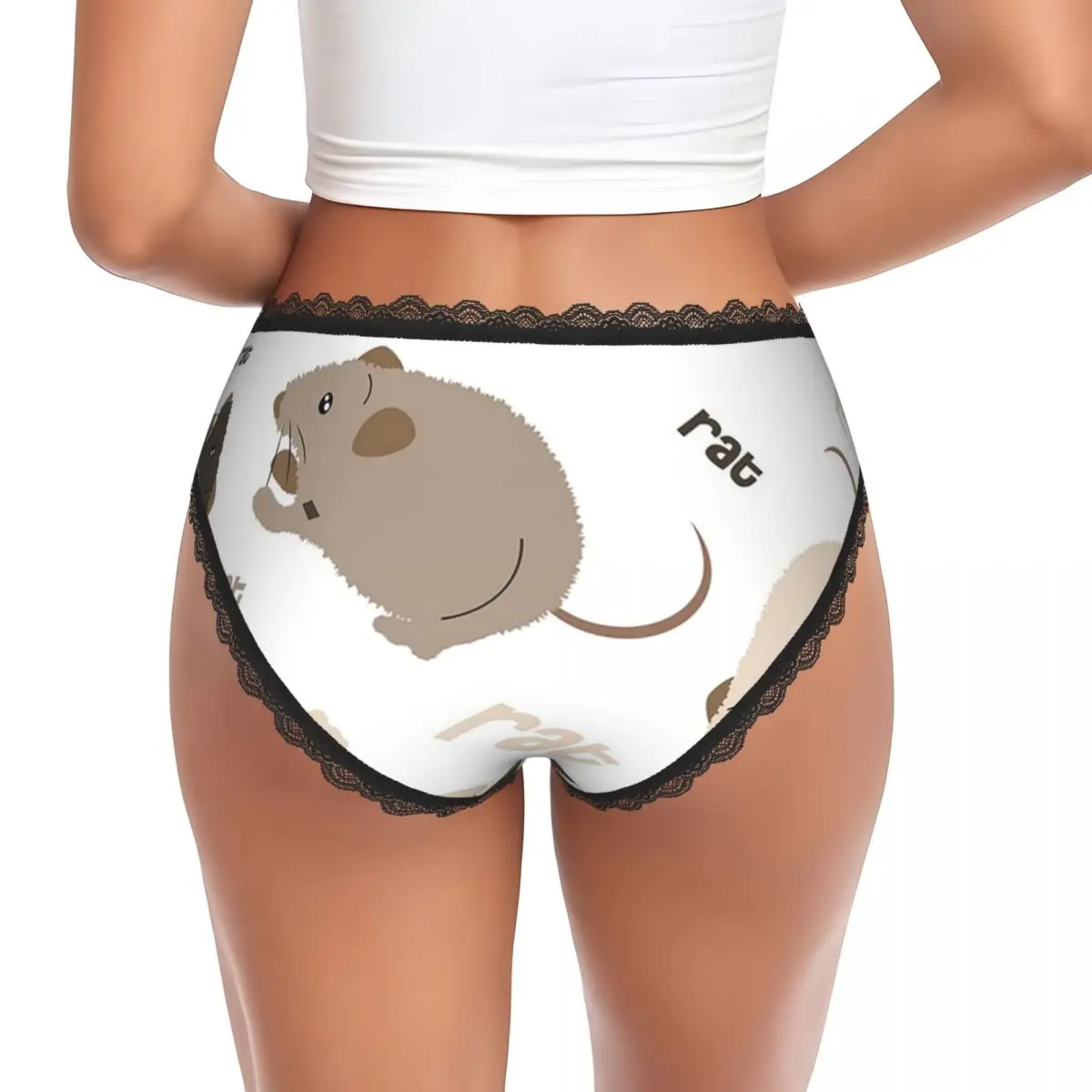 Custom Rat Pattern Panties Briefs Women's Comfort Briefs Underwear Breathable Female Underpants