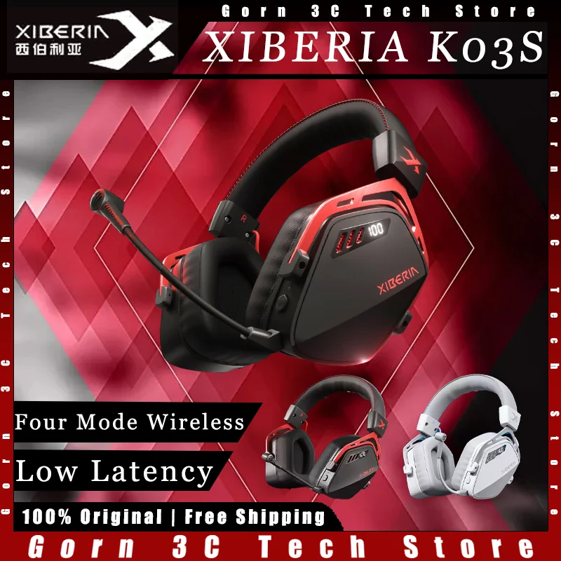 

XIBERIA K03S Gaming Headphones Wireless Four Mode Connection Ai Noise Cancelling Microphone Customized Headset Pc Accessories