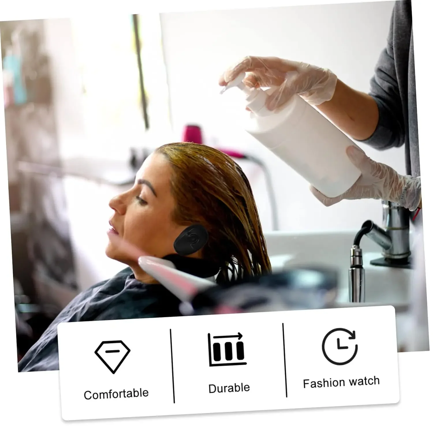 2pcs Silicone Ear Cover Hair Coloring Dyeing Ear Protector Waterproof Shower Ear Shield Earmuffs Caps Salon Styling Accessories