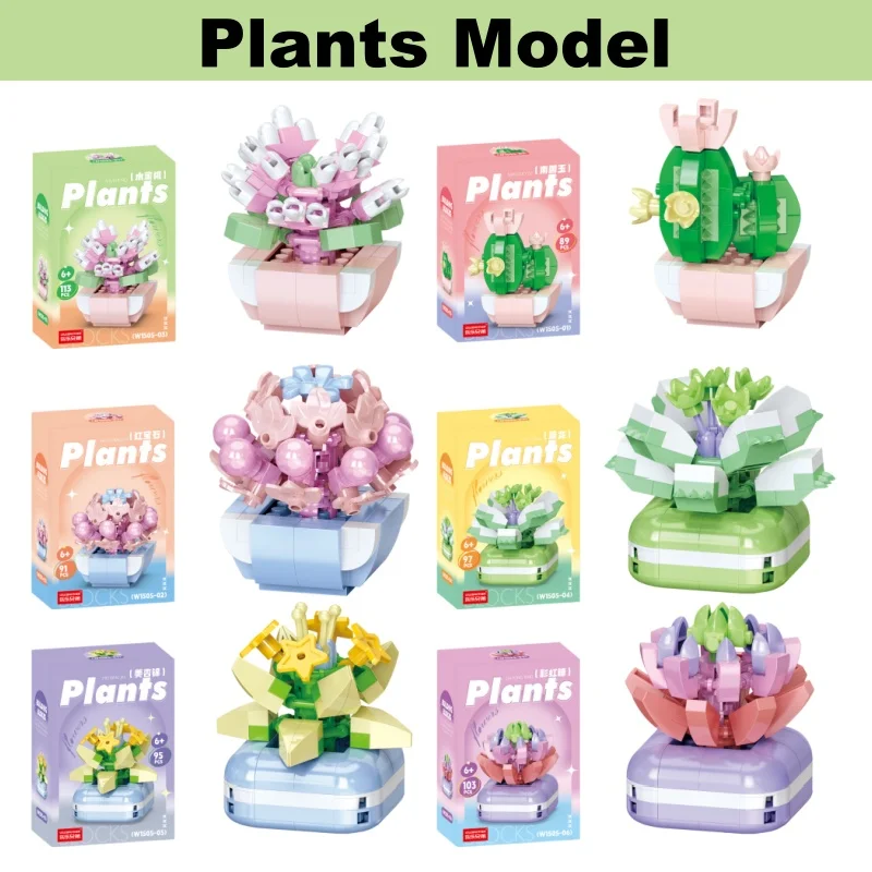 DIY Flower Model Kids Blocks Building Block for Children Adult 3d Constructor Micro Bricks Assembling ChildrenToy Gift