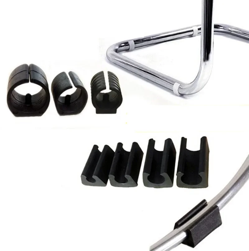 10PCS Chair Foot Bumper Damper Stool Chair Leg Pipe Clamp Floor Protector Anti-front Tilt U Shaped Floor Glides Tubing Caps