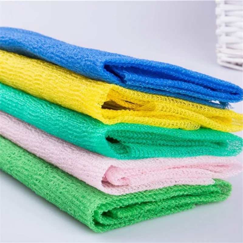 1pcs Beauty Skin Exfoliating Cloth Washcloth Japanese Body Wash Towel Nylon Bath Towel Skin Polishing Towel Color Sent Randomly