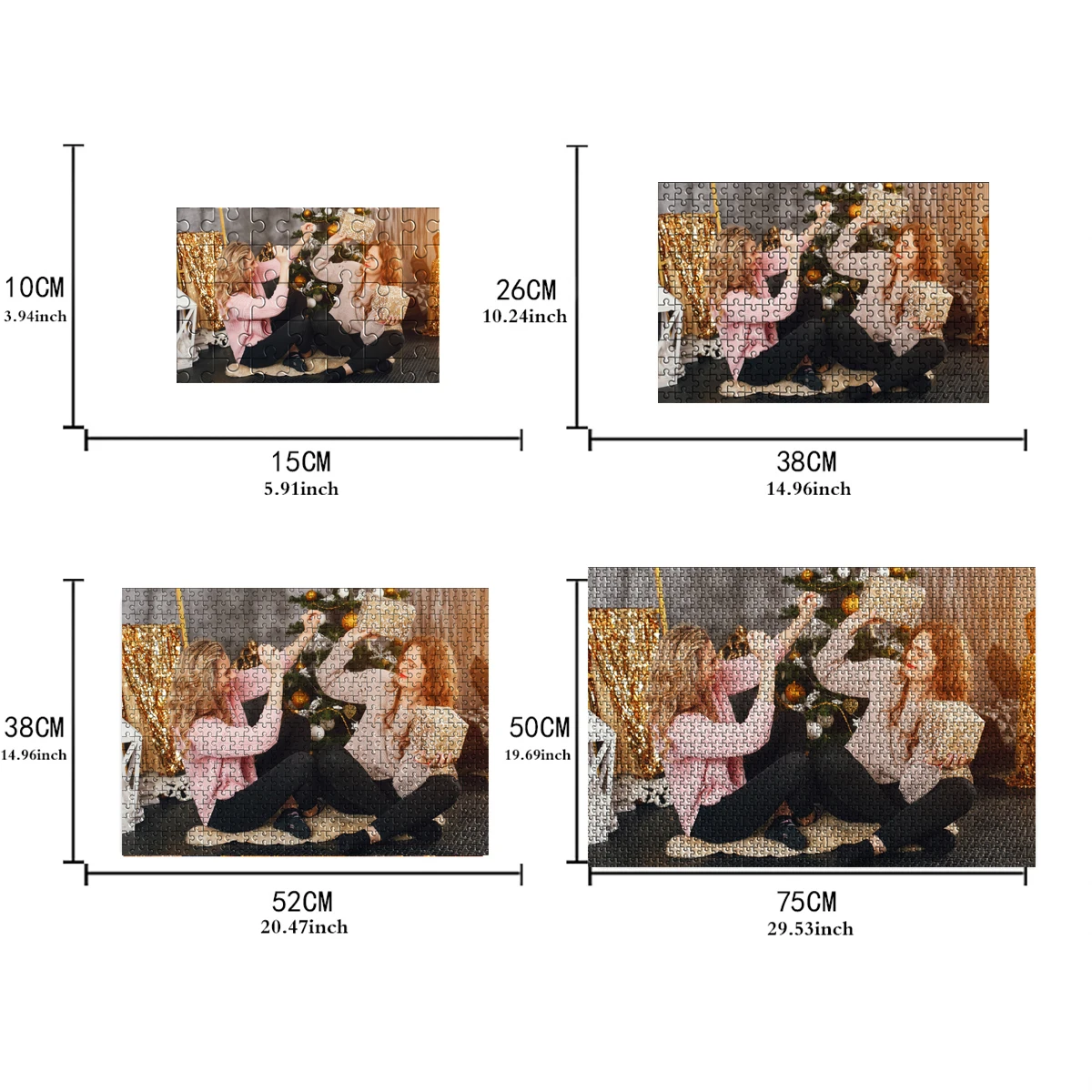 35/150/300/500pcs Cool Anniversary Customized Poster Jigsaw puzzle Customizable Photo Birthday gift