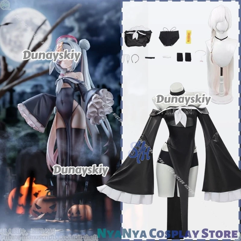 Аниме-игра, синий архив, косплей, костюм планы, униформа на Хэллоуин, ролевая игра, сексуальное платье монахини, нижнее белье, пижама демона, Лолита, Хэллоуин