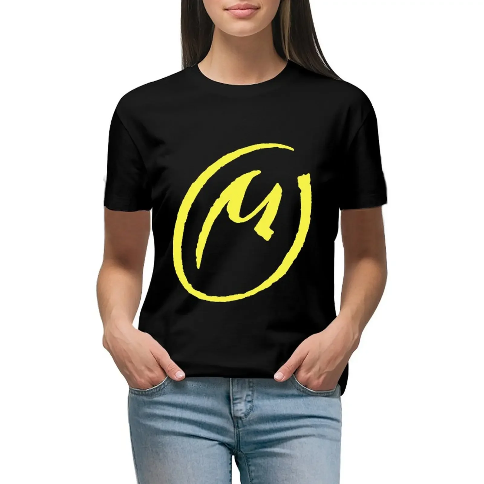 

The Yellow 'M' (La marque Jaune) T-Shirt quick-drying graphics vintage heavyweights summer blouses woman 2024