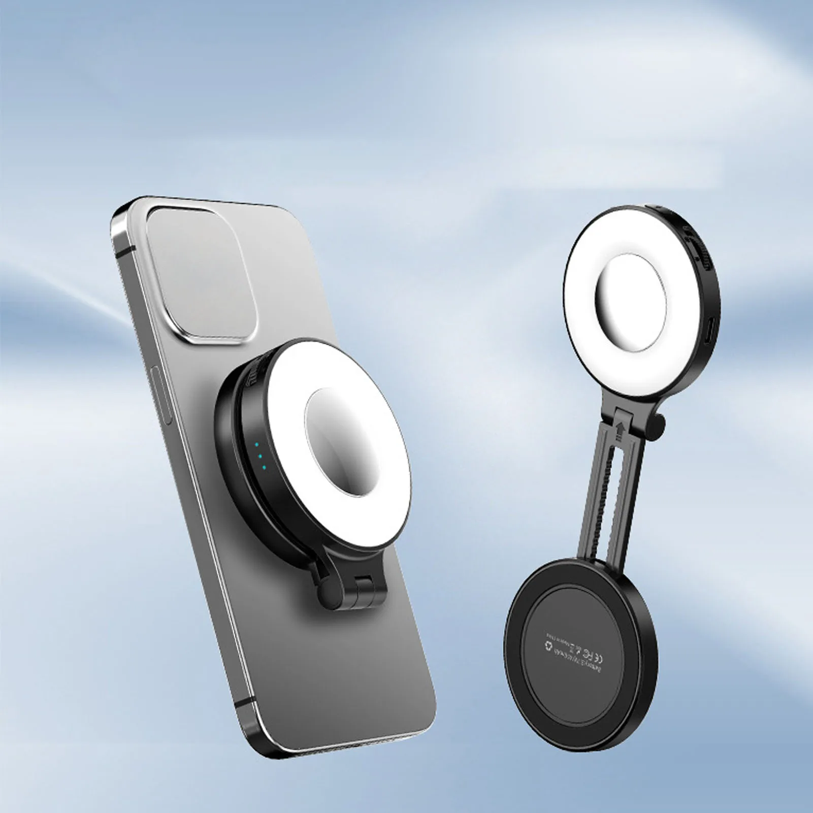 

Телефонный светильник для селфи, 1/4 дюйма, винтовое отверстие, многофункциональный, тип C, перезаряжаемый, магнитный, заполняющий светильник для телефона, бесступенчатое затемнение для жизни