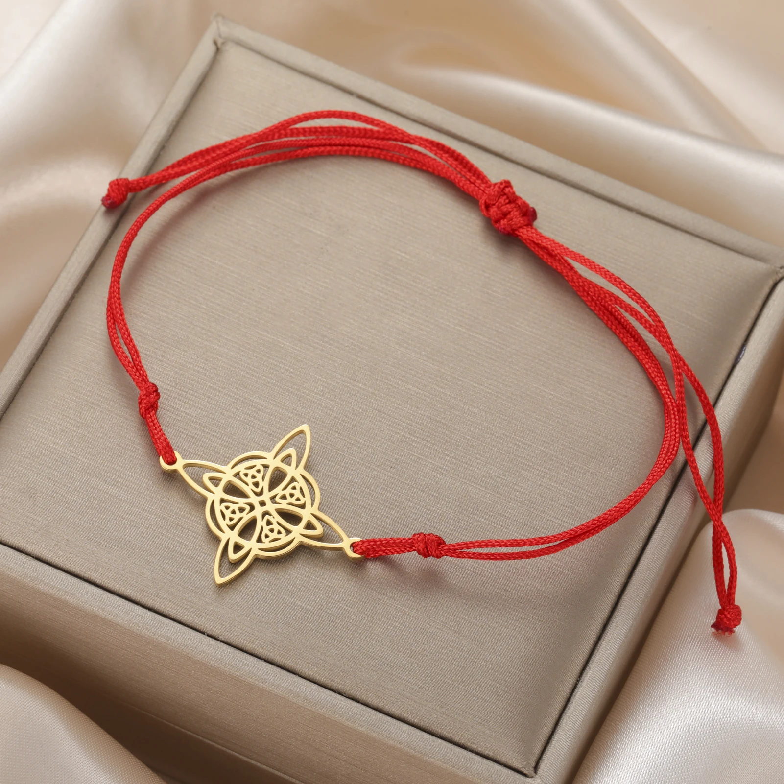 Hexenknoten-Charm-Armbänder für Frauen Nudo De Bruja Edelstahl Hexenamulett Glücksarmbänder Schmuck Glücks-Buddha – Detail 14