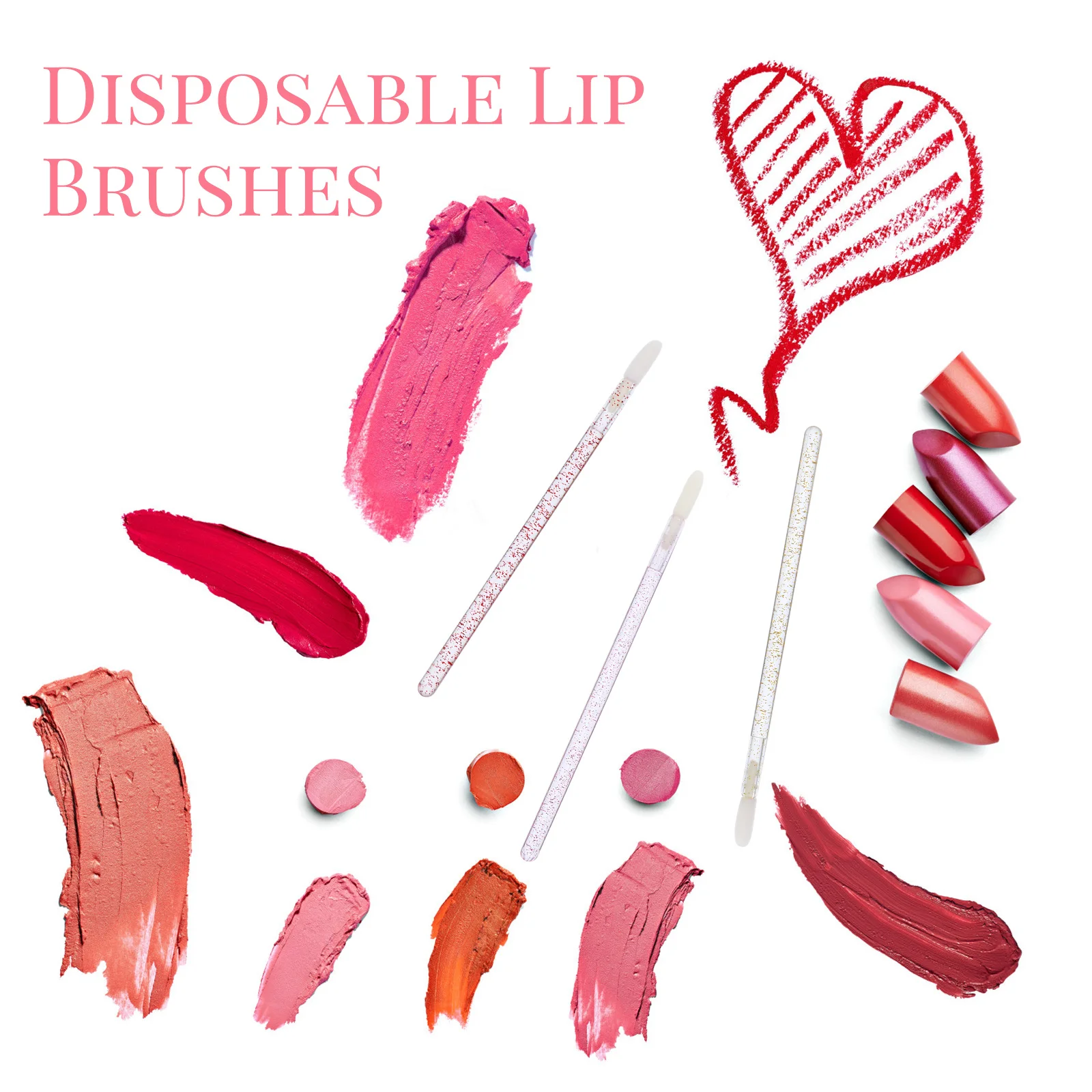 150 pezzi pennello per labbra in cristallo glitter applicatori per rossetto usa e getta strumento per trucco facile da trasportare pennello per lucidalabbra bacchetta per rossetto