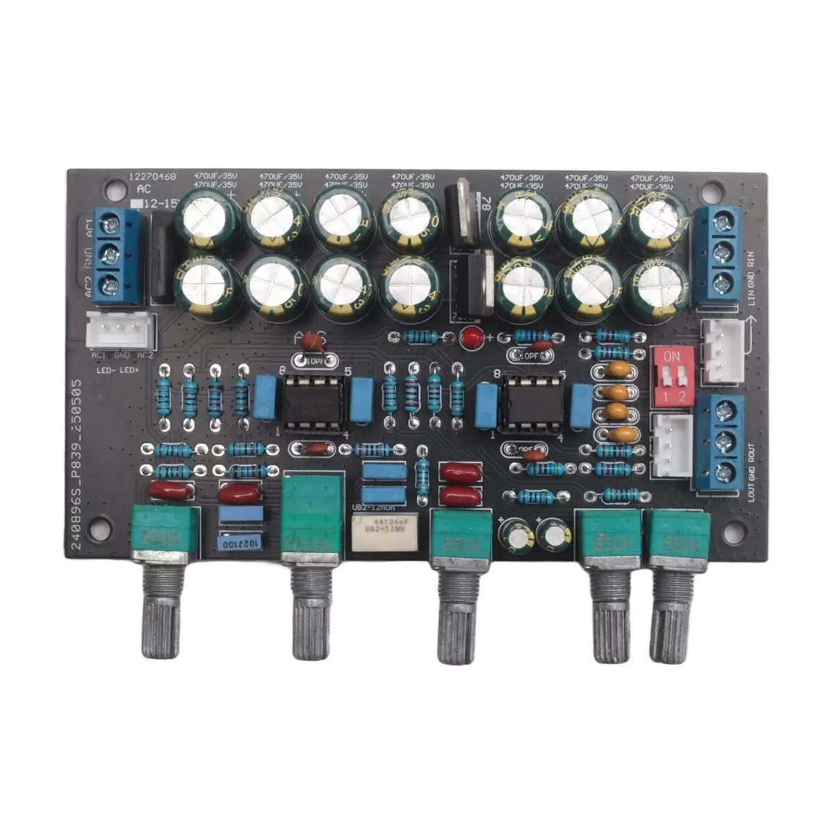 ABGN Convenient Multifunctional Pre-Amplifier Tone Board Preamp Volume Tone Control DIY Speaker Amplifiers Sound Audio Amp