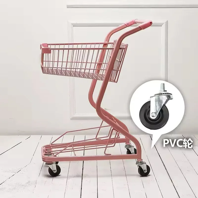 Bild 7: Boutique rosa Doppeldecker-Einkaufswagen