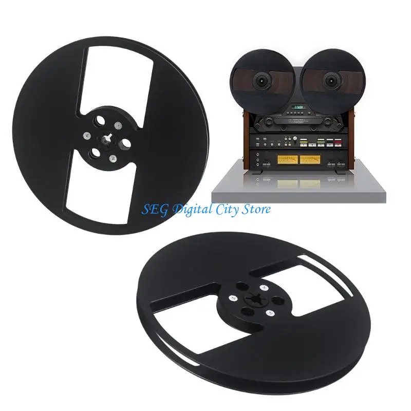 

U75B Aluminum Alloy 7inch Empty Open Reel 2 Hole for 1/4 Reel to Reel Tape Recorders