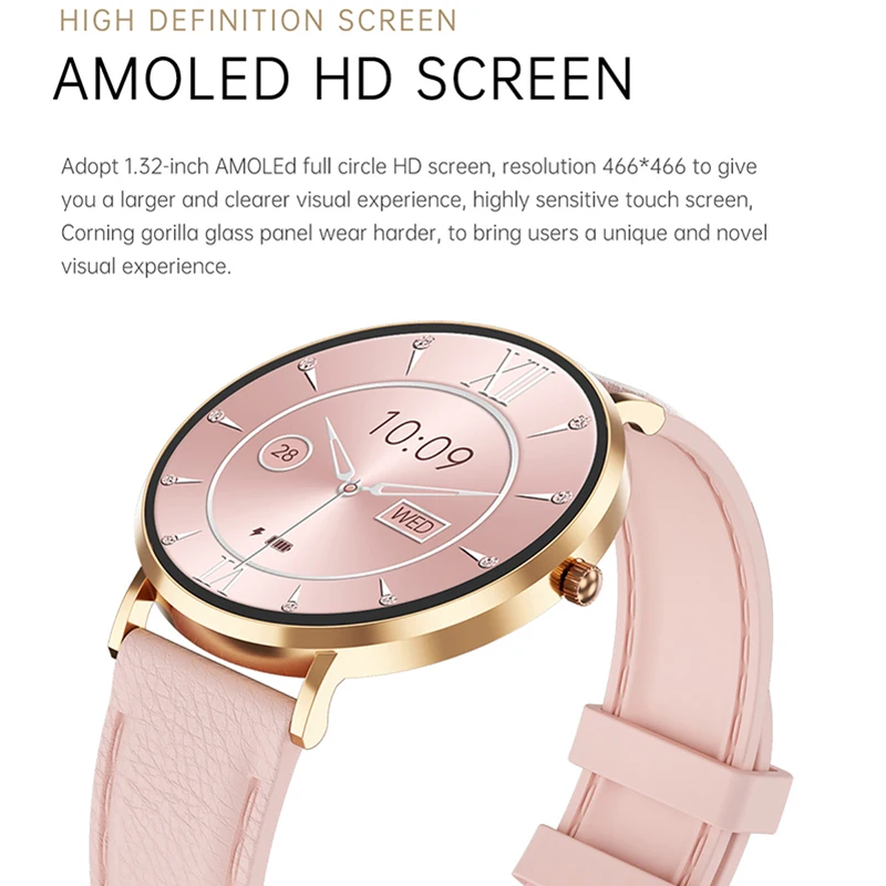 6.8mm Ultra Thin Amoled Smartwatch Montre Connecte Intelligente Wearable Devices Waterproof 2025 Smart Watch for Women