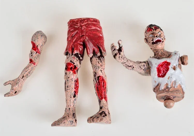 [Engraçado] 6 pçs/lote zumbi andando morto bonecas figuras de ação brinquedos terror cadáver modelo estático de articulações móveis brinquedo crianças menino presente